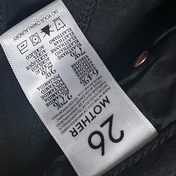 New- Mother The Trainer Skinny Track Pants joggers In Skypirate black 26 - Picture 5 of 6